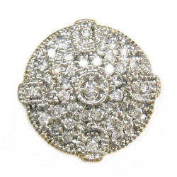 Y1837 14K ROUND DIAMOND SLIDE 